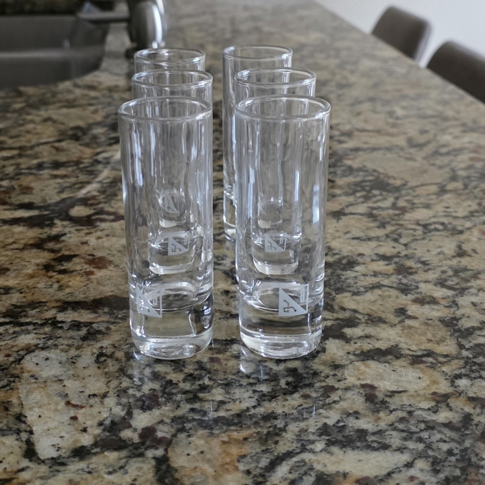 Clear Glass Shot Glasses - Set of 6